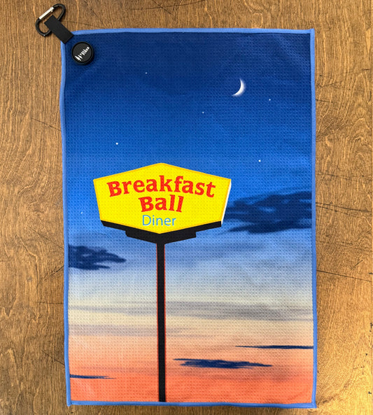 "Breakfast Ball Diner" Magnetic Golf Towel