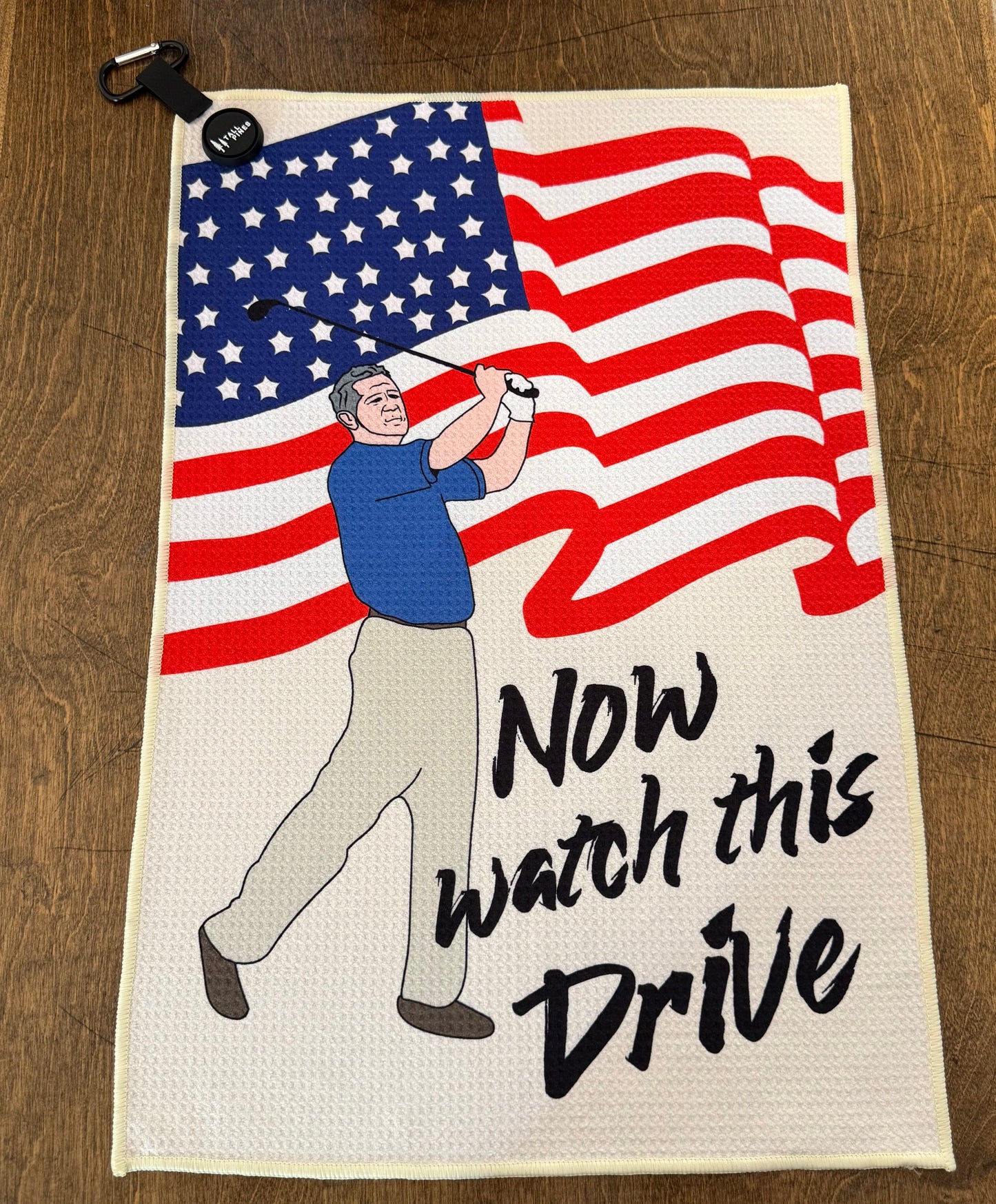 "Now Watch This Drive" Magnetic Golf Towel