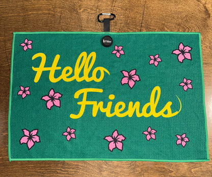 "Hello Friends" Magnetic Golf Towel