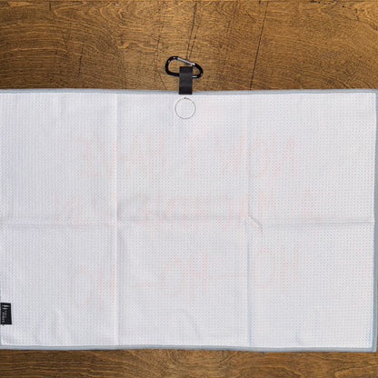 "Now I Have A Machine Gun" Magnetic Golf Towel