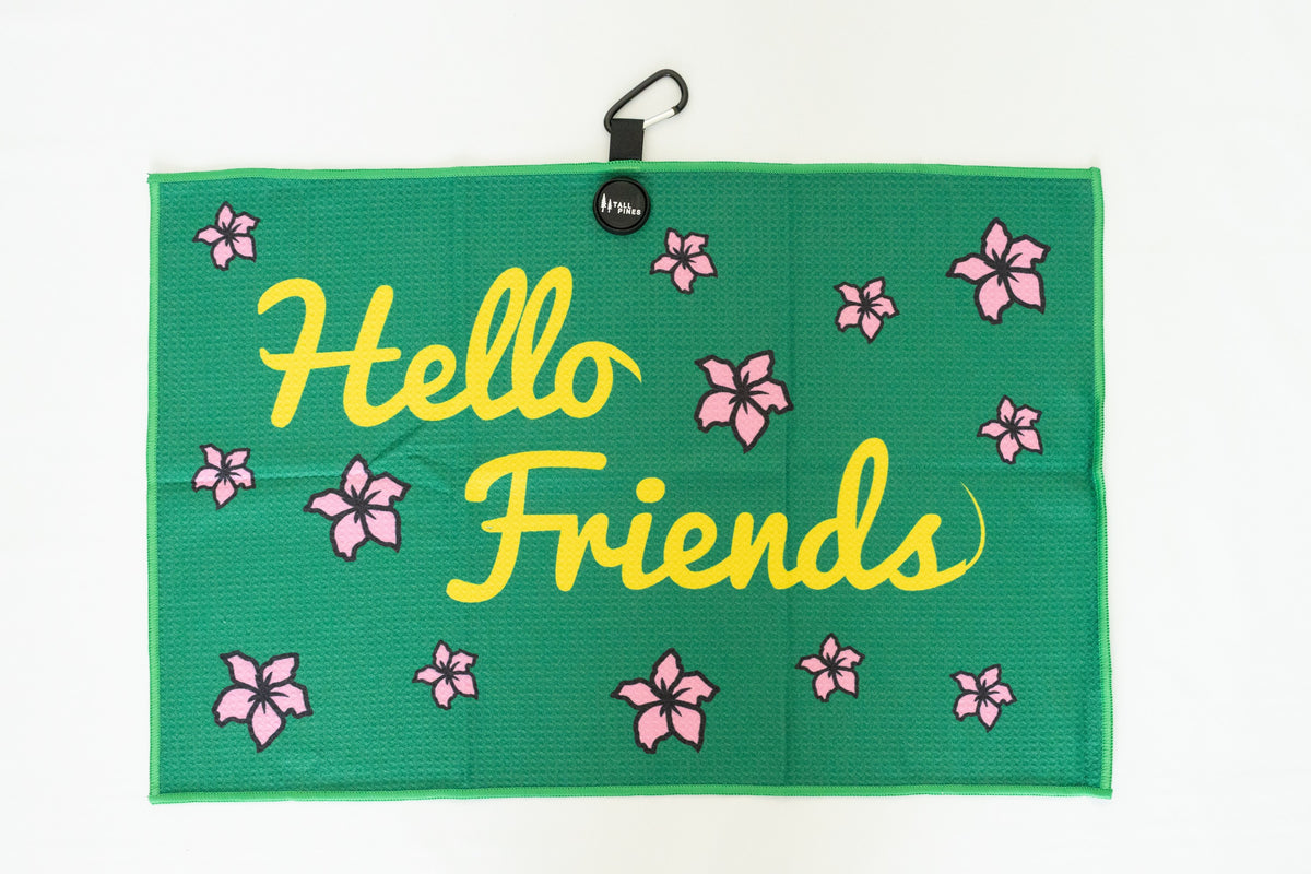 "Hello Friends" Magnetic Golf Towel